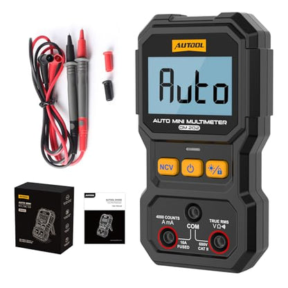 AUTOOL Digital Multimeter, Multi Meter 4000 Counts True RMS Auto-Ranging, NCV, Voltage/Resistance/Continuity/Current Tester