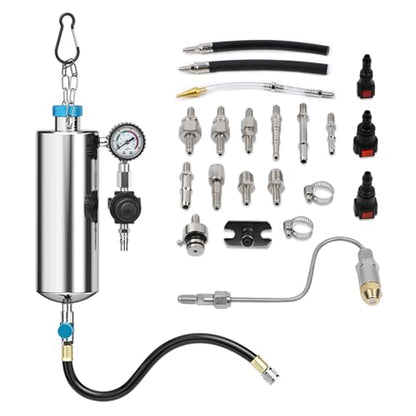 Fuel Injector Cleaner Tool Kit, Non-Dismantle Fuel System Cleaner 1000ML 150PSI Fuel Injector Cleaner Kit Pressure Adjustment & Relief Car DIY Fuel Injector Cleaning Kit for Gasoline Car Throttle Body