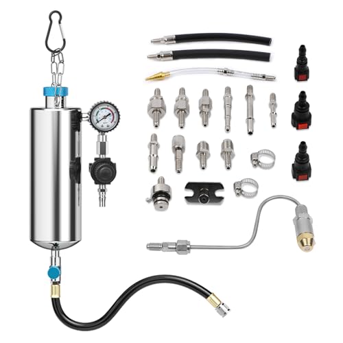 Fuel Injector Cleaner Tool Kit, Non-Dismantle Fuel System Cleaner 1000ML 150PSI Fuel Injector Cleaner Kit Pressure Adjustment & Relief Car DIY Fuel Injector Cleaning Kit for Gasoline Car Throttle Body
