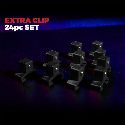 Olsa Tools Black Spring-Loaded Ball Bearing Socket Clips - 24-Pack (1/2-Inch) - Compatible with Olsa Socket Holders - Part: 1137 - color: 1/2-inch Drive, Black
