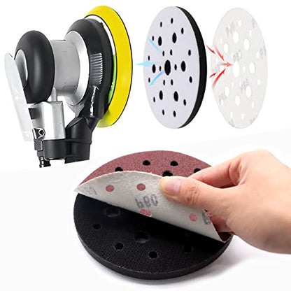 5 Pack Interface Pads, 6 Inch 25 Holes Hook and Loop Soft Density Sponge Cushion Buffer Backing Pad, Foam Sanding Interface Pads for Orbital Sander Automotive Woodworking Polishing - size: 6 inch 25 Hole - 5 Pack