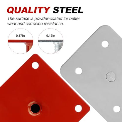 Screw Jacks Home Leveling, 16.5-20.5" House Floor Jacks 6600lbs | Adjustable Floor Joist Jacks for Crawl Space 2 Pack, Red - size: 2X