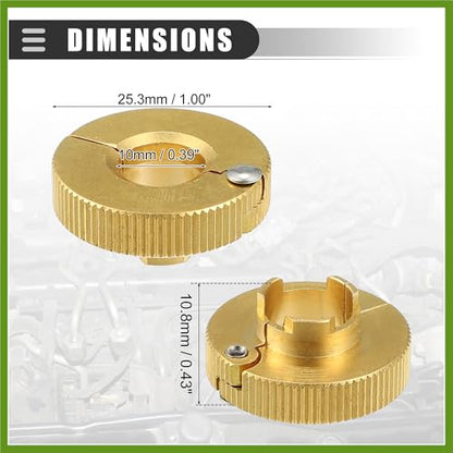 Universal 3/8 Oil Fuel Line Disconnect Tool, Transmissions Radiators Oil Cooler Lines Disconnect Tool, 3/8 Inch, Aluminium, 22930, Gold Tone Replace Parts Vehicle Components