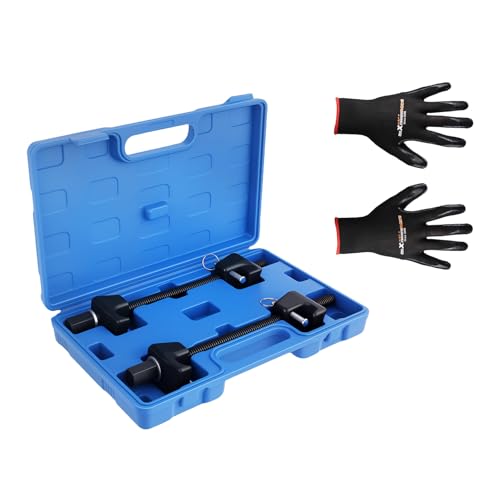 maXpeedingrods Strut Spring Compressor Tool, 2pc Heavy Duty Coil Spring Compressor Strut Remover Installer Tool for MacPherson Struts Shock Absorber Car Garage Tool, 3/4"(19mm) Socket - size: 10.5 inch