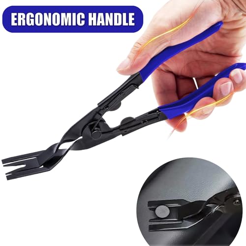 1PCS Car Clip Pliers Tool, Panel Clip Pliers Set Fastener Remover, Auto Retainer Clip Trim Rivet Removal Tool, Auto Door Car Upholstery Trim Clip Removal Tool, Blue - color: Blue
