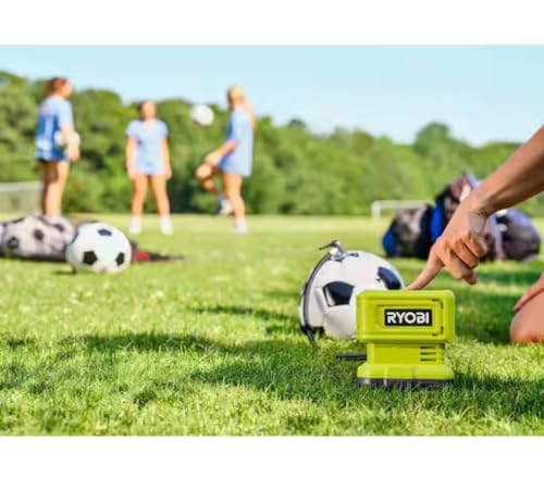 Simendong for RYOBI 18V ONE+ Cordless High-Pressure Inflator Tool (Tool Only), Compact Design for Car Tires, Sports Balls, Air Mattresses, and Inflatables