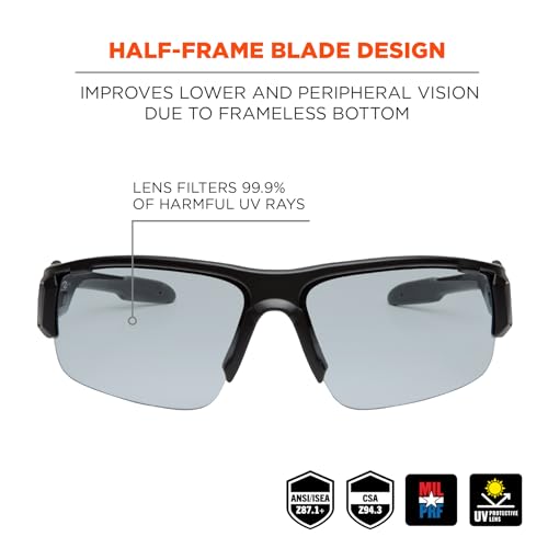 Ergodyne Unisex Skullerz Dagr Anti-fog Safety Glasses - color: In/Outdoor Lens, size: Black Frame