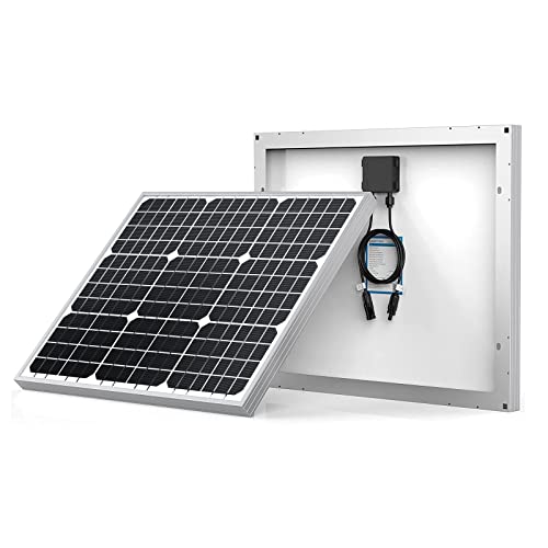 ACOPOWER 50W Mono Solar Panel,Waterproof Built-in Blocking Diode Small Solar Panels– Efficient 12V Battery Charger for RVs, Boats, and Off-Grid Applications - size: 50W