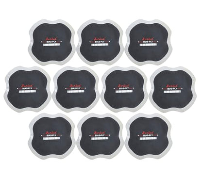 4.33" x 4.33" 10 pcs, 2 ply, Tire Repair Patch, Heavy Duty Bias Ply Repair Patch, Tire Repair for Puncture, Tire Bias Tractor Tire Repair Patch - size: 4.33" x 4.33" 10 pcs