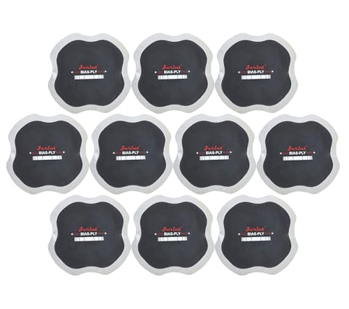 4.33" x 4.33" 10 pcs, 2 ply, Tire Repair Patch, Heavy Duty Bias Ply Repair Patch, Tire Repair for Puncture, Tire Bias Tractor Tire Repair Patch - size: 4.33" x 4.33" 10 pcs