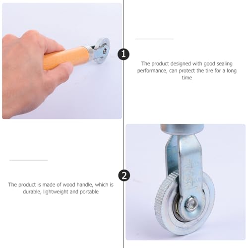 TEHAUX 3 Pcs Pressure Wheel Accessories in Automotive Bike Rollers Bike Tools Auto Sound Rolling Wheel Roller Tire Puncture Repair Tool Tire Repair Stitcher Patch Plastic