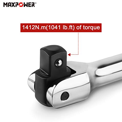 MAXPOWER Heavy Duty 3/4 Drive Breaker Bar 24-inch with Flex Handle - size: 24"