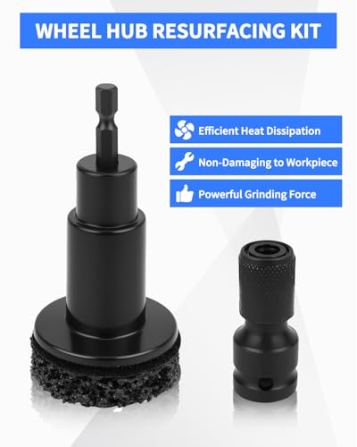 Brake Cleaner & Wheel Hub Cleaning Tool Kit, 5 Grinding Heads for Rust Removal, Fits Drill - Car Truck SUV Maintenance