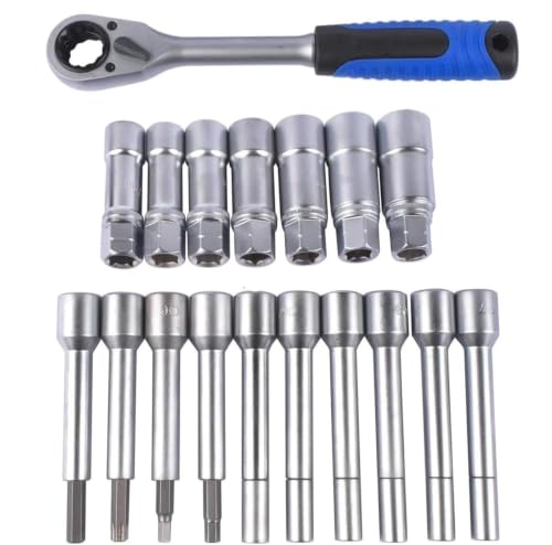 18PCS Steering Suspension Strut Nut Socket Removal Tool Kit | Automotive Shock Absorber Hub Disassembly Sockets