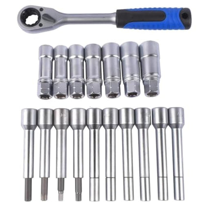18PCS Steering Suspension Strut Nut Socket Removal Tool Kit | Automotive Shock Absorber Hub Disassembly Sockets