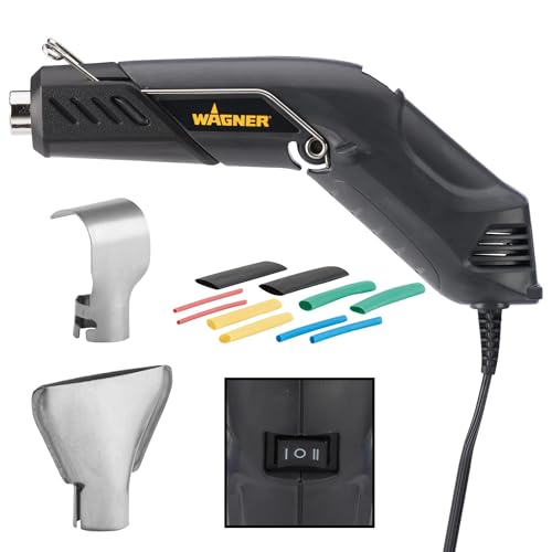 Wagner Spraytech 2410910 HT400 Electric Kit Heat Gun, Heat Gun for Electrical Wire Repair, Shrink Tubing, Shrink Wrapping, Electric Wiring, Auto Body Work, Dual Temperature 680 & 450 Degrees - size: Electrical Kit