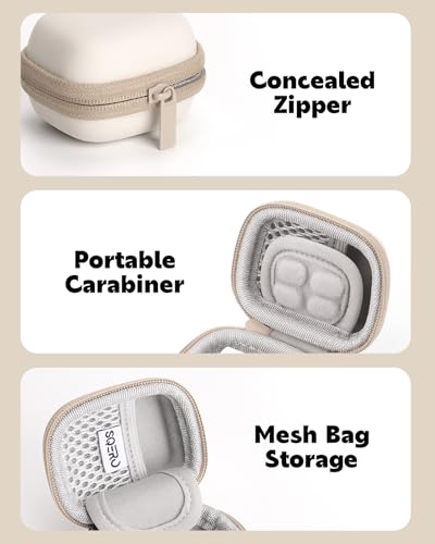 Case for FIXD Car Diagnostic Tool, Bluetooth OBD2 Scanner Diagnostic Tool Mini Compact Portable Storage Bag, Shockproof Waterproof (Only Case) (Beige) - color: Beige