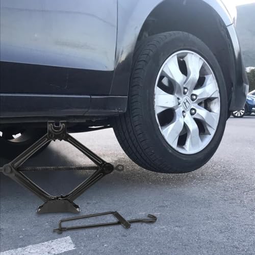 2 Set 2 Ton Scissor Jack for Car, Car Scissor Jack with Hand Crank Portable Repair Tool Rust-Resistant for auto, SUV, Trailer, Station Wagon, by GENHAKON.