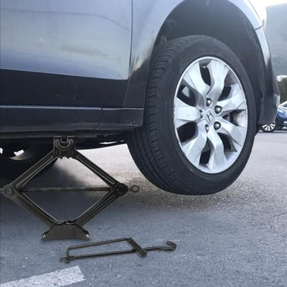 2 Set 2 Ton Scissor Jack for Car, Car Scissor Jack with Hand Crank Portable Repair Tool Rust-Resistant for auto, SUV, Trailer, Station Wagon, by GENHAKON.