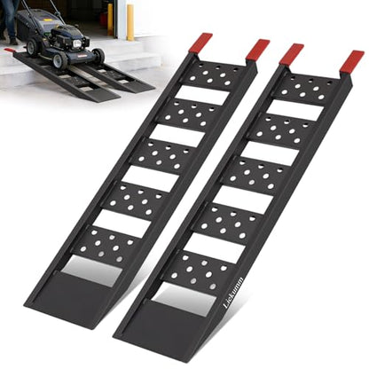 LIEKUMM 40" Heavy Duty Truck Ramps, 2200 lbs Loading Ramps for Pickup Trucks, Metal Truck Bed Ramps for ATV, Lawn Mower, Trailer Use - size: 40"L(Black/2PCS)