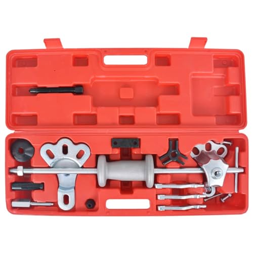 9 Ways Slide Hammer Puller Set 17 pcs,Bearing Puller Set,Bearing Separator,Heavy Duty Bearing Splitter Tool Kit with Case