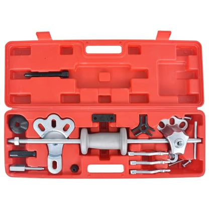 9 Ways Slide Hammer Puller Set 17 pcs,Bearing Puller Set,Bearing Separator,Heavy Duty Bearing Splitter Tool Kit with Case