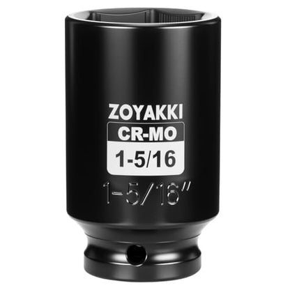 1-5/16" Socket 1/2" Drive Deep 6 Pt CR-MO SAE Impact Socket for Axle Shaft Nut Removal - size: 1-5/16"in., style: 1/2" Drive Deep