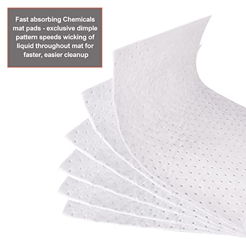 Aain 2 Pack Absorbent Mat Pad, Heavy weight Economical Oil Absorbent Pads,Absorbs Liquids,15" x 20",White 200pcs - style: 200pcs