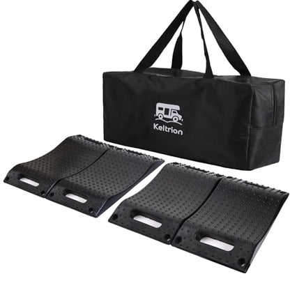 Tire Saver Ramps Set of 4, 60000 lbs Capacity Prevent Flat Spots Protect Car & RV Tires Heavy Duty Non-Slip Rubber Easy to Carry