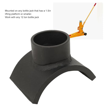 Hydraulic Jack Adapter, High Strength Lifting Axle Saddle for 3 Inch Tube Black Automotive Repair Tool for Mechanics DIY Enthusiasts Vehicle Maintenance Truck Trailer Applications