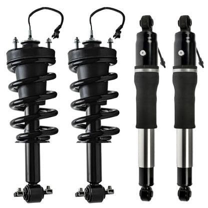 Detroit Axle - 4pc Front Struts Rear Shocks Kit for 15-19 Chevy Tahoe Suburban GMC Yukon Cadillac Escalade ESV, 2 Struts with Coil Spring 2 Shock Absorbers 2015 2016 2017 2018 2019 Replacement - size: 4AQ47996/ Big strut kit