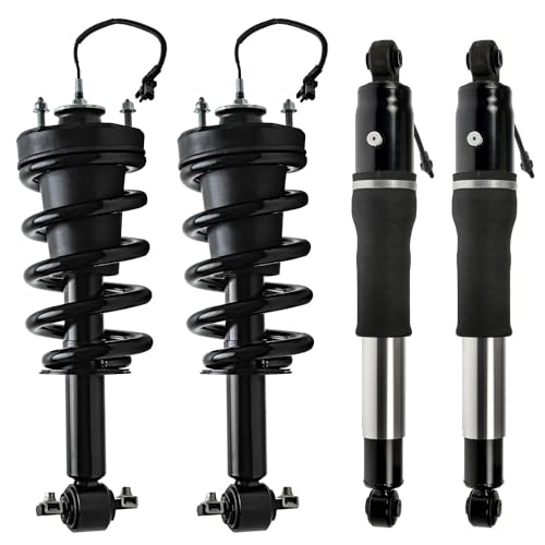 Detroit Axle - 4pc Front Struts Rear Shocks Kit for 15-19 Chevy Tahoe Suburban GMC Yukon Cadillac Escalade ESV, 2 Struts with Coil Spring 2 Shock Absorbers 2015 2016 2017 2018 2019 Replacement - size: 4AQ47996/ Big strut kit
