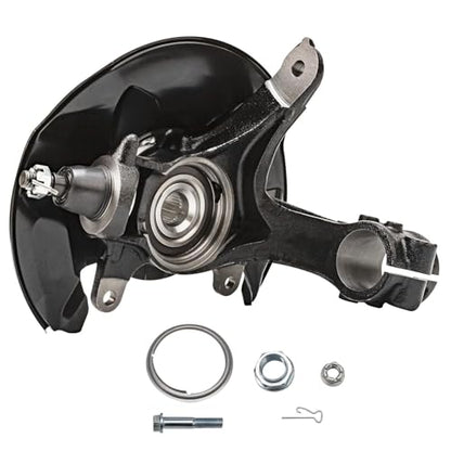 Detroit Axle - Front 4pc Steering Knuckles Kit for 13-16 Honda Accord, 2 Steering Knuckles & Wheel Bearing Hubs 2 Outer Tie Rod Ends 2013 2014 2015 2016 Replacement - size: 4SU50433/Kit