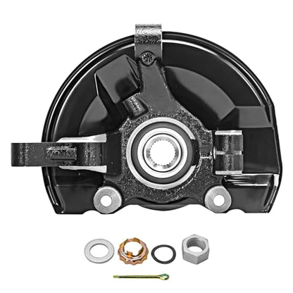Detroit Axle - Front Steering Knuckles & Wheel Hub Bearings Outer Tie Rod Ends Replacement for Jeep Patriot Compass Dodge Caliber - 4pc Set - size: 4SU48611/Kit