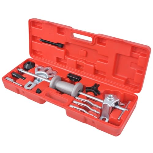 9 Ways Slide Hammer Puller Set 17 pcs,Bearing Puller Set,Bearing Separator,Heavy Duty Bearing Splitter Tool Kit with Case