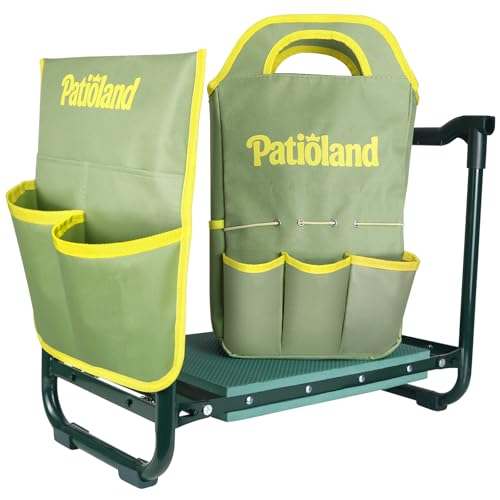 Garden Kneeler and Seat with 1 Gardening Tool Pouch and 1 Tool Bag, 10.2" Widen Heavy Duty Thicken Soft Kneeling Pad, Folding Garden Stool, Outdoor Yard Work Seat, Ideal Gardening Gifts for Mom, Women - size: Model C
