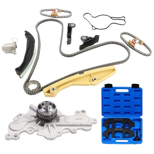 3.5 Timing Chain Kit W/Water Pump with Timing Tool Kit Fits for 2011-2019 Police Interceptor Utility/Explorer/Edge/Police Interceptor Sedan/Taurus/Flex/MKS/MKX/MKZ V6 Cyclone Engines - color: FOR 2011-2017 Explorer 3.5L