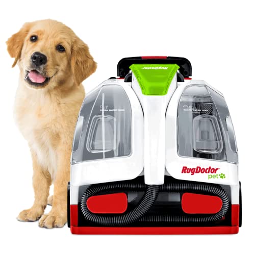 Rug Doctor Pet Portable Spot Cleaner, 2X Suction Power, Lightweight Pet Carpet Cleaner Machine, Pro-Grade Power Removes Stains & Odors from Rugs, Carpets And Upholstery