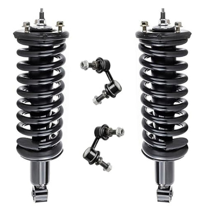 Detroit Axle - 4WD Front 4pc Struts Kit for 2005-2019 Nissan Frontier 4.0L, Struts & Coil Spring Sway Bars 2006 2007 2008 2009 2010 2011 2012 2013 2014 2015 2016 2017 2018 Replacement Suspension - size: 4QS47312/ sway kit