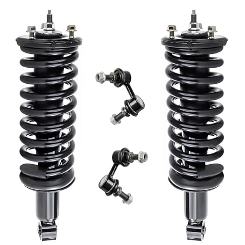Detroit Axle - 4WD Front 4pc Struts Kit for 2005-2019 Nissan Frontier 4.0L, Struts & Coil Spring Sway Bars 2006 2007 2008 2009 2010 2011 2012 2013 2014 2015 2016 2017 2018 Replacement Suspension - size: 4QS47312/ sway kit