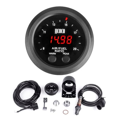 Universal Digital Wideband Air/Fuel Ratio AFR Gauge - 2-1/16"(52mm) - Wideband UEGO AFR O2 Oxygen Sensor Controller Gauge - color: AFR Gauge