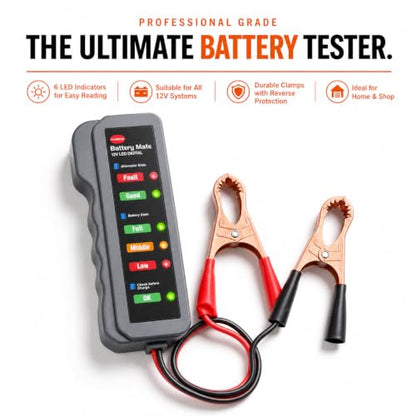 BM310 12V Battery Tester with Alternator Test, Car Battery Load Tester, Automotive Batteries Analyzer for Cars, Trucks, Boats, RV, SUV, Marine with Accurate Readings