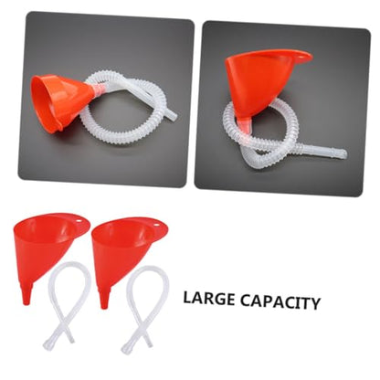 Gatuida 3-Piece Automotive Funnel Set Plastic Gas Oil Funnel for Car Rv Motorcycle Large Flexible Long Tube No Spill Design for Easy Pouring