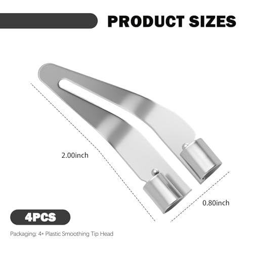 4PCS Plastic Welding Tips by Plastic Welder Gun,Stainless Steel Plastics Welder Tips with 45° Elbow,Smoothing Tip Head Plastics Welding Kit Car Accessories for Bumper Repair