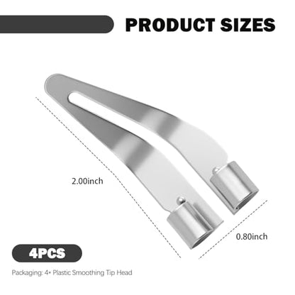 4PCS Plastic Welding Tips by Plastic Welder Gun,Stainless Steel Plastics Welder Tips with 45° Elbow,Smoothing Tip Head Plastics Welding Kit Car Accessories for Bumper Repair