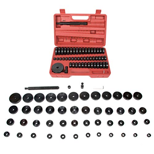 SCITOO 52-in-1 Custom Bushing Driver Tool Set,Transmission Wheel Axle Bearing Race Seal Installer Remover,Bush Removal Puller Bearing Press Tool Kit