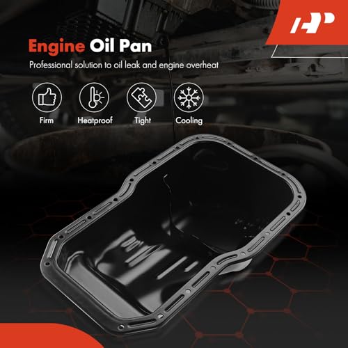 A-Premium Engine Oil Pan Sump with Drain Plug Compatible with Toyota Camry 1992-2001, Solara 1999-2001, 2.2L