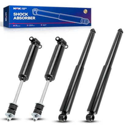 KAX Front and Rear 4 PCS Shocks Absorber Compatible with 82-03 Chevrolet S10, 91-03 GMC Sonoma, 95-05 Chevrolet Blazer, 92-01 GMC Jimmy, 83-94 Chevrolet S10 Blazer, Replaces OE# 344040 * 2/344041 * 2 - size: 1982-2003 S10-front and rear