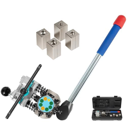 Yoursme Professional Vise-Mounted Brake Line Flaring Tool Kit 45 Degree Single Double Bubble Flares | for 304 Stainless Steel Copper Metal Tubing, Heavy Duty Bench Vise Flaring Tool for 3/16", 1/4", 5/16", 3/8", 4.75mm Lines