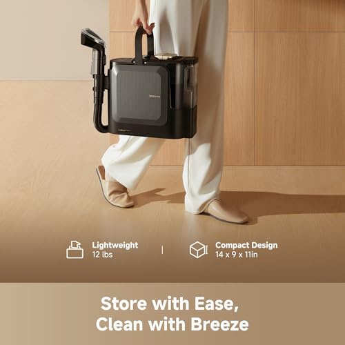 DREAME N20 Steam Carpet Cleaner Machine with Steam & Hot Water Wash, Portable Upholstery Cleaner with Self Cleaning, 17Kpa Suction, Perfect for Pet, Car, Auto, Carpet, Rug, Auto-Mix Solution - size: N20 Steam